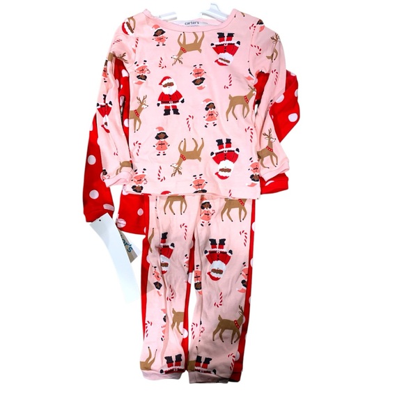 4 Piece Carters Just One You Christmas Pajamas 2T - Picture 1 of 5